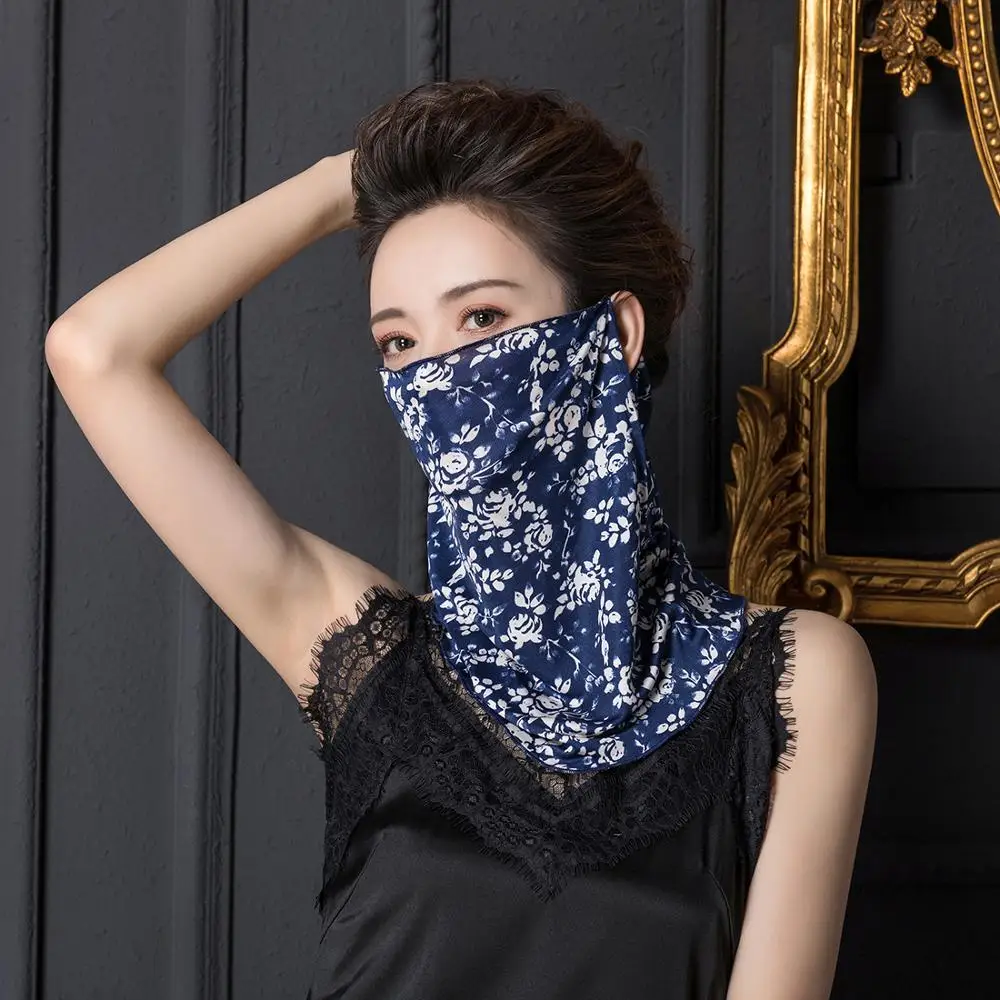 

Женский шифоновый шарф-Бандана с защитой от УФ-лучей и пыли