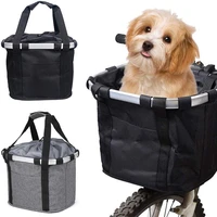 bicycle basket handlebar pannier cycling carryings holder removable pet bike riding pouch cycle biking front baggage bag