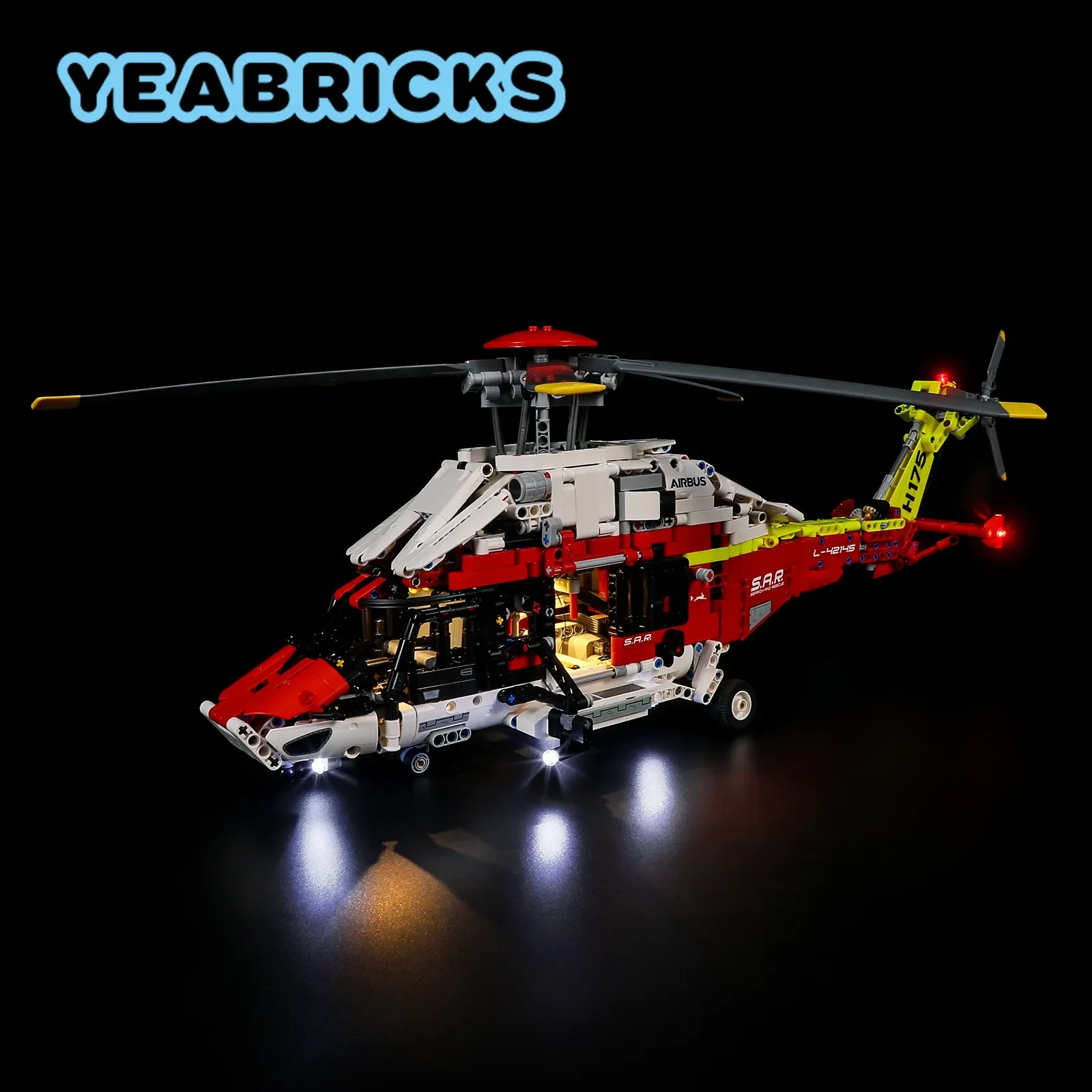 

YEABRICKS светодиодный строительный комплект для 42145 спасательного вертолета, набор строительных блоков (не включая модель), кирпичи, игрушки для детей