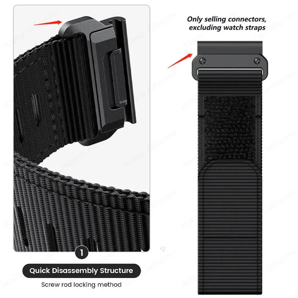 Металлический адаптер для Garmin Watch 2 шт. коннектор Fenix 7X 6x Pro 7x5 6 адаптеры ремешка