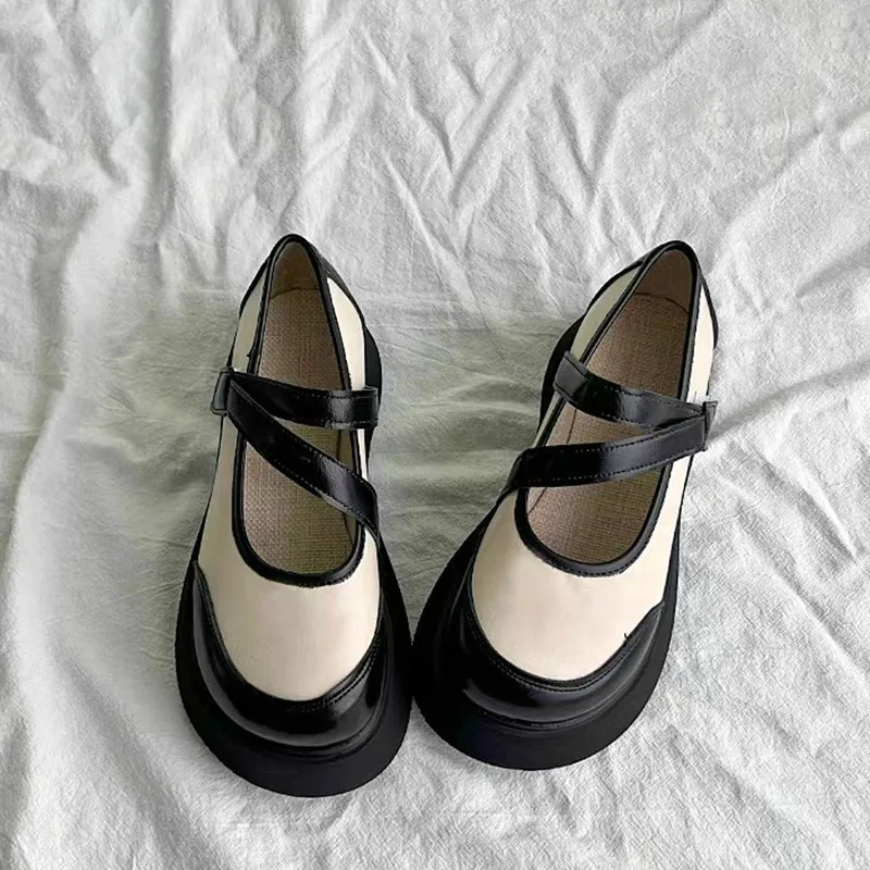 Женские туфли-оксфорды на платформе универсальные мягкие туфли смешанных цветов