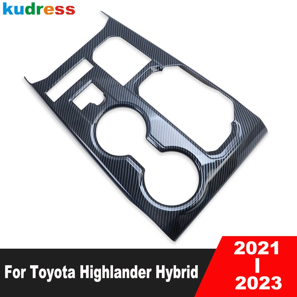 

Car Console Gear Shift Box Panel Cover Trim For Toyota Highlander Hybrid 2021 2022 2023 Carbon Interior Molding Accessories