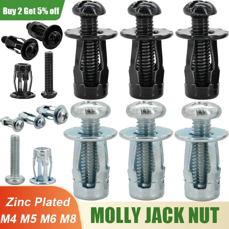 

M4 M5 M6 M8 Molly Jack Nuts Petal Shape Metal Rivet Nut Insert License Plate Fixing Expansion Screw Bolt Panel Clamp Rivnut Set