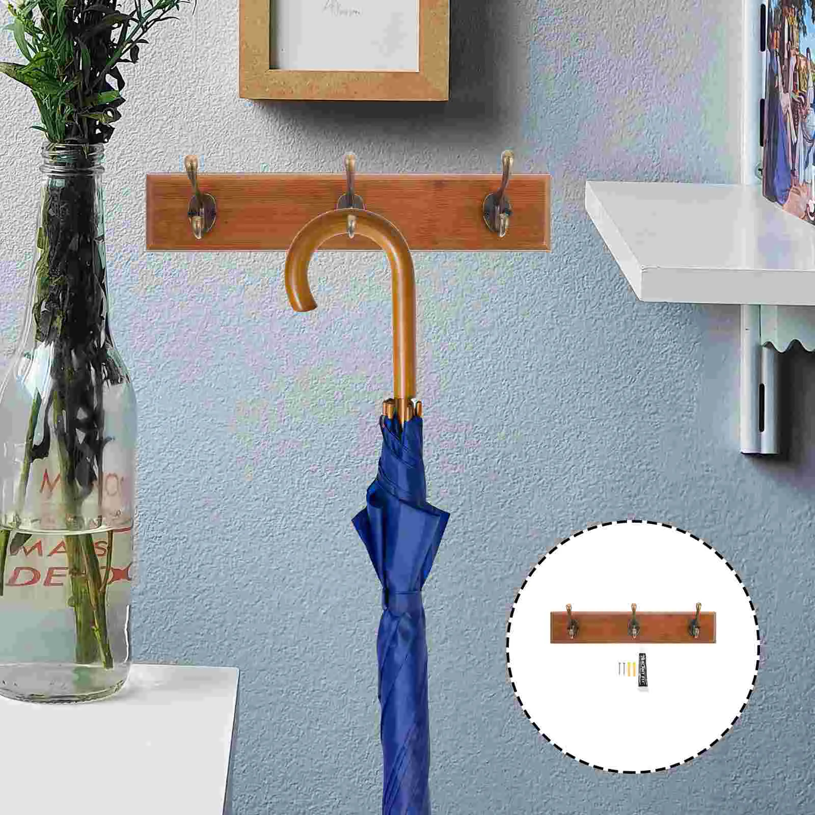 

Hook Rack Wall Hanger Coat Rail Row Clothes Hooks Hat Towelvintage Key Bathroom Kitchen Storage Supply Wallet Robe Towels