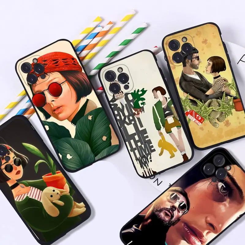 

Movie Killer Leon And Mathilda Phone Case For iPhone 6 7 8 Plus 11 12 13 14 Pro SE 2020 MAX Mini X XS XR Back Funda Cover