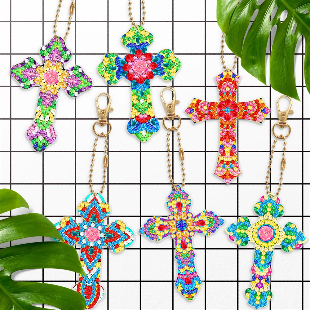 

Набор из 6 предметов, мозаика, алмазная живопись, вышивка, брелок, «сделай сам», алмазная живопись, рюкзак, подвеска, школьная сумка, милые подвесные украшения