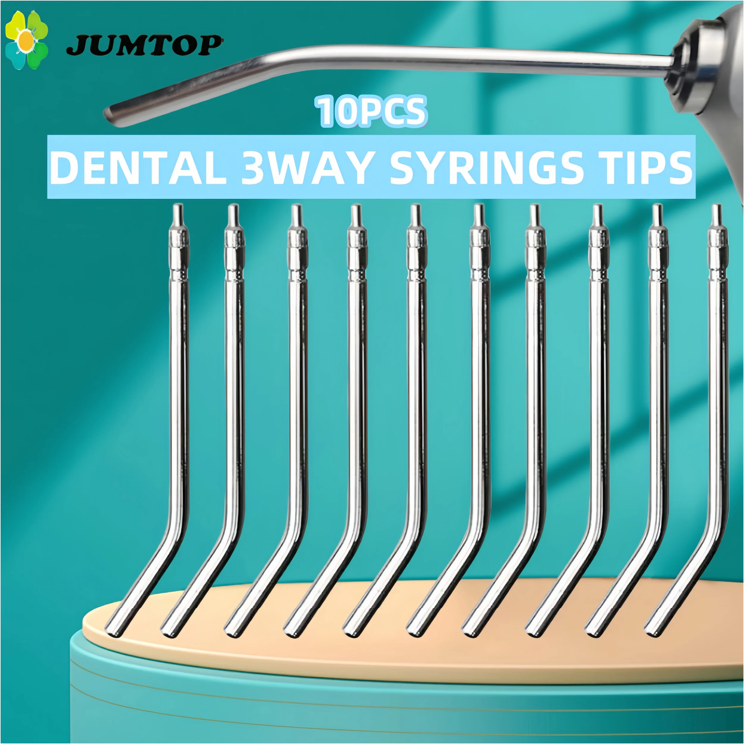 10 шт. трехсторонний шприц из нержавеющей стали для отбеливания зубов