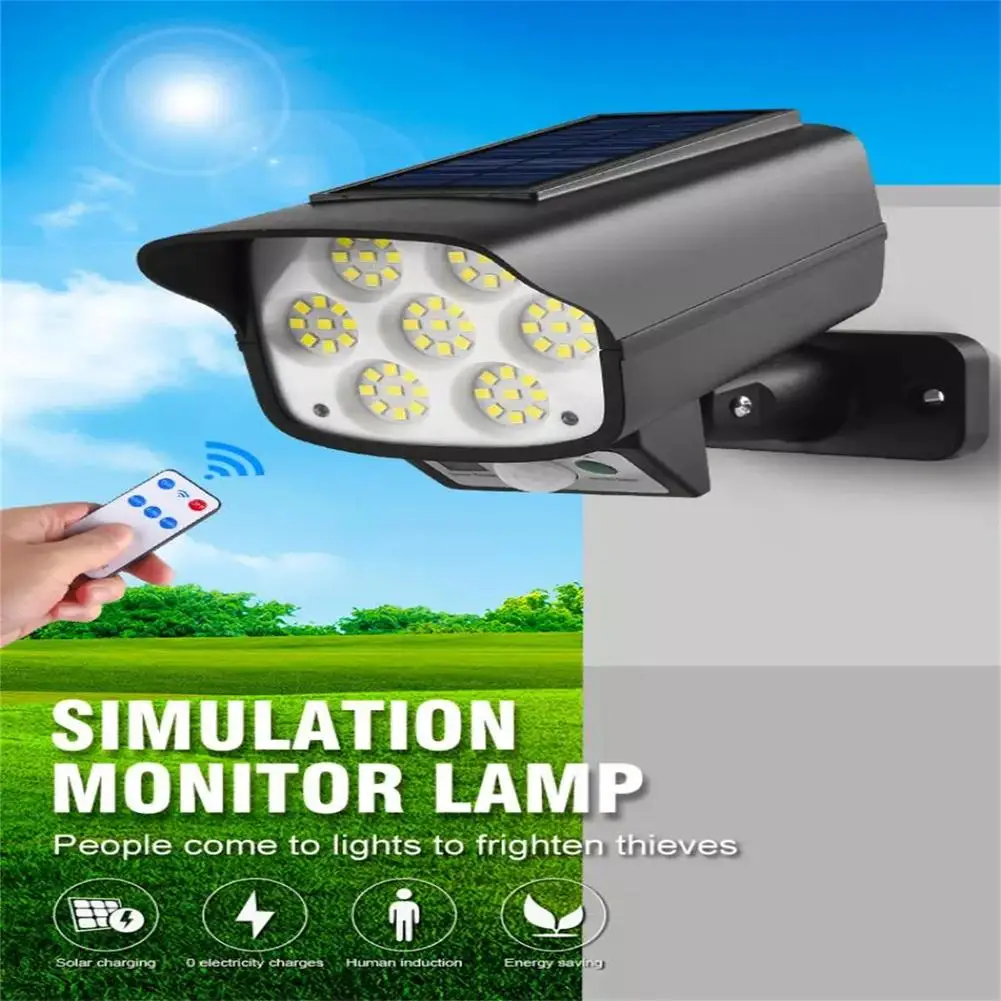

Outdoor LED Solar Light Fake Simulation Monitoring Camera Multipurpose Wireless Security Anti-theft Outdoor Supplies