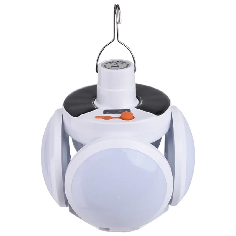 

Solar Rechargeable Light LED Power Failure Emergency Bulb Light Rechargeable Folding Tent Light For Garden Tents