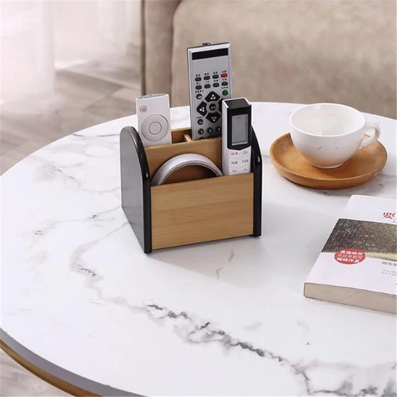 

1pc Desktop Remote Control Storage Box White Black Rack Storage Sorting Box Home Decor Organizer Box