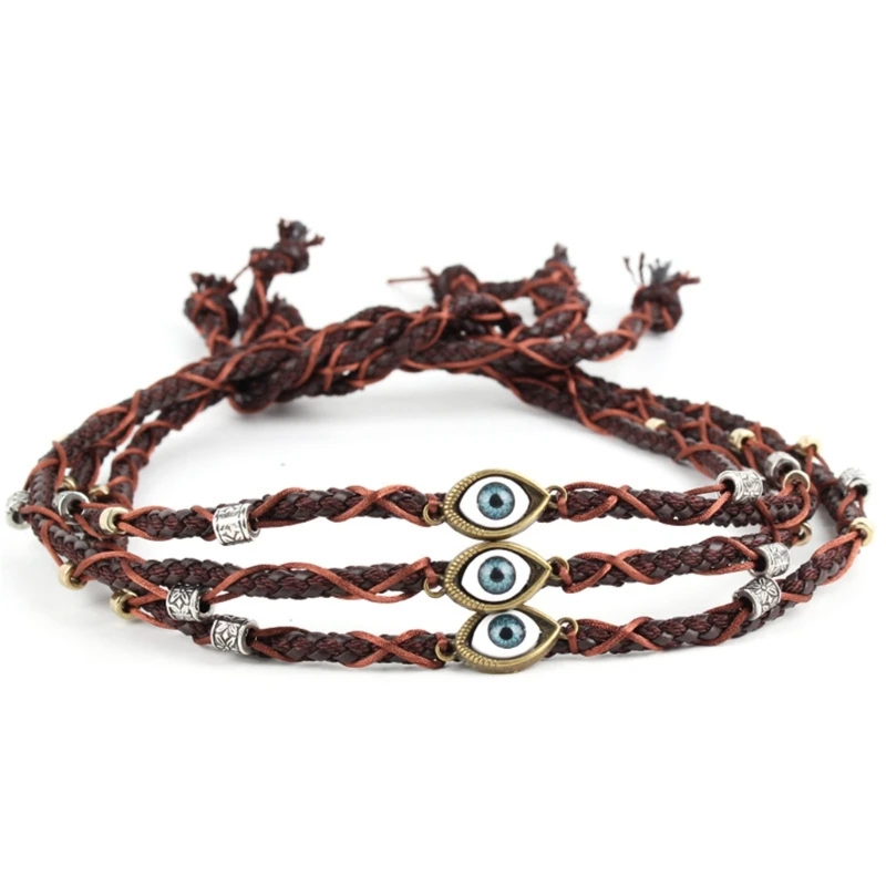 Ремень из искусственной кожи для ковбойской шляпы/цилиндра ручная плетеная