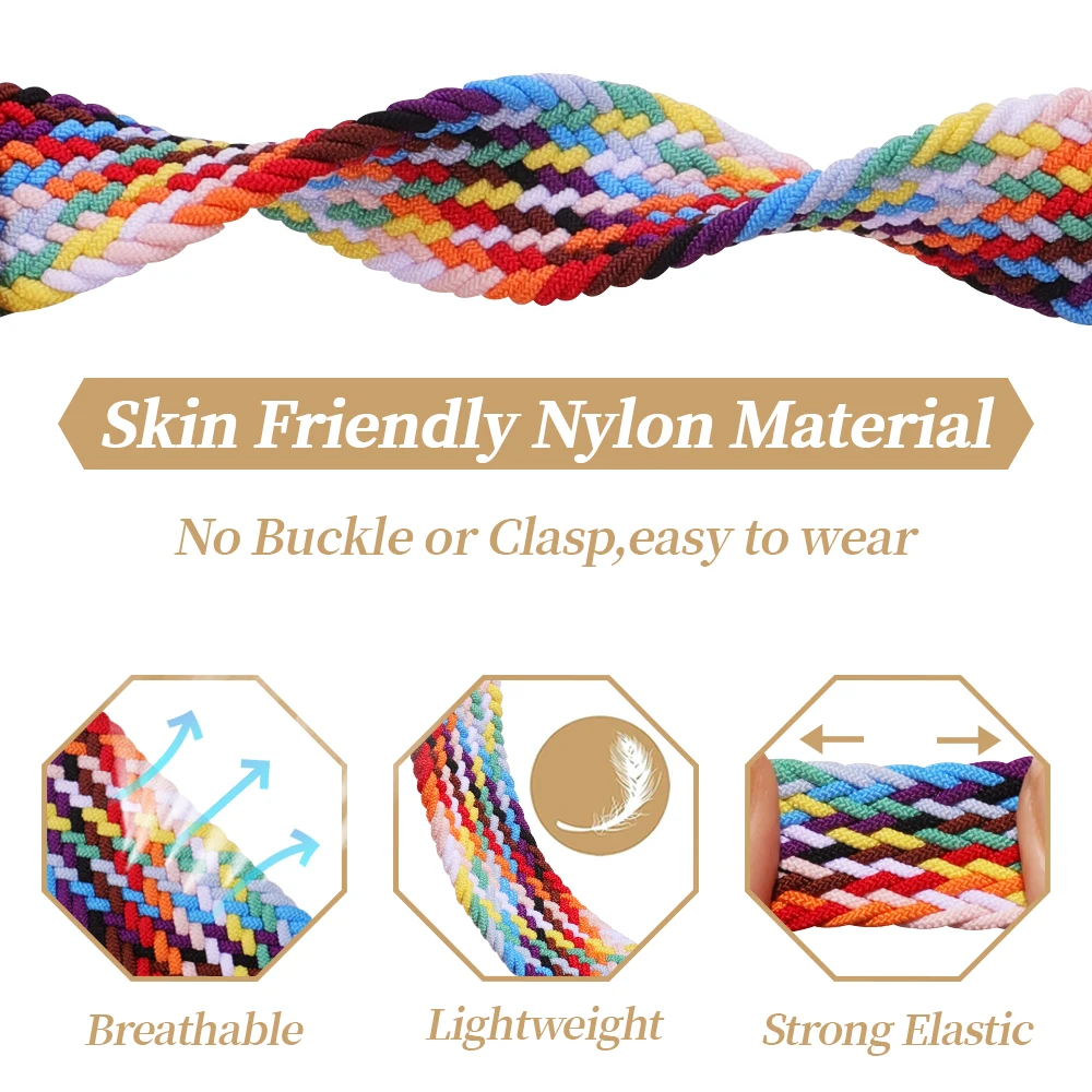 Braided Solo Loop For Apple Watch Band Se 87654 40mm 44mm Elastic Bracelet Strap on Smart Series 38mm 42mm 41mm 45mm Accessories