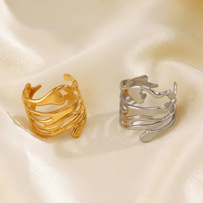 Женское кольцо с металлической текстурой модное повседневное украшение