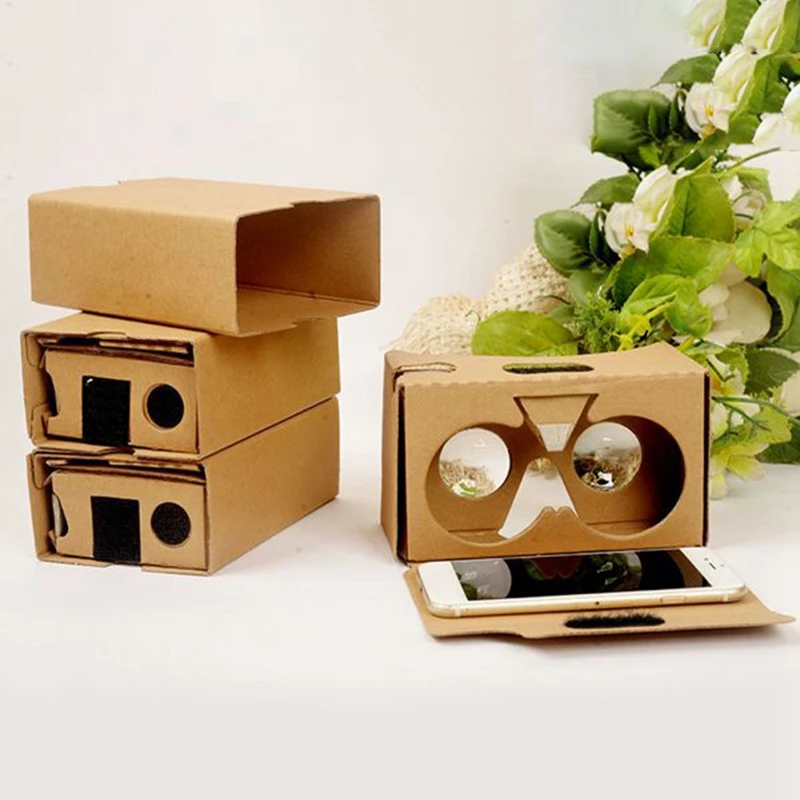 6 шт. 3D-очки для картона V2 VR 4 5-6 дюймов смартфон + повязка на голову