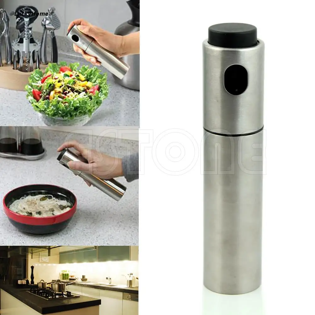 

11UA Stainless Steel Pump Spraying Bottle Sprayer Oil Can Vinegar Jar Pot