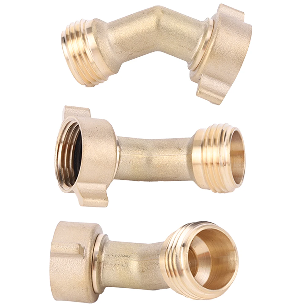 Соединитель садового шланга 3/4 дюйма 45 градусов твердые латунные фитинги