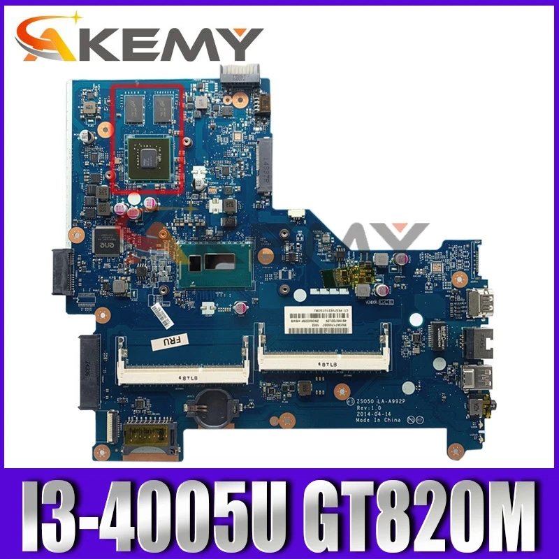 

Материнская плата для ноутбука HP 15-R 775394 G3 501-775394 250-001, ZSO50 LA-A992P, стандартная ЦПУ, графический процессор GT820M DDR3L 100%, полностью протестирована