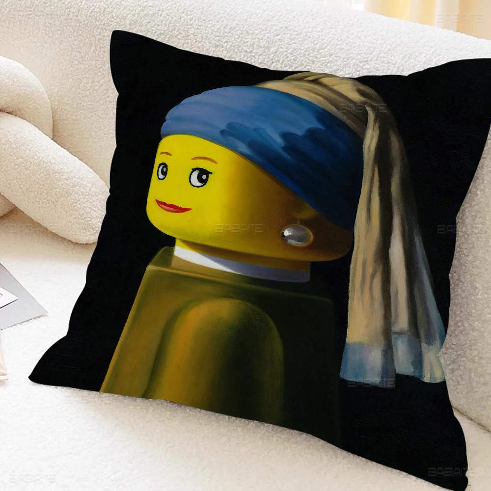 Абстрактная забавная подушка L-Legos подарок украшение для дома и офиса спальни