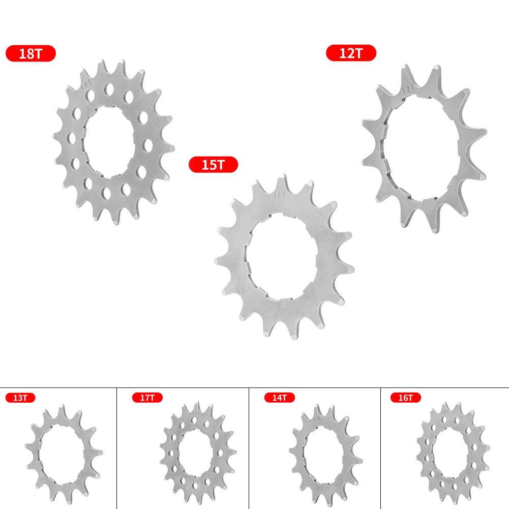 

Bicycle Bike Sprocket Fixed Single Speed Cog Thread Ring 12 13 14 15 16 17 18T For 7/8/9/10/11-Speed Chain High-Resistant