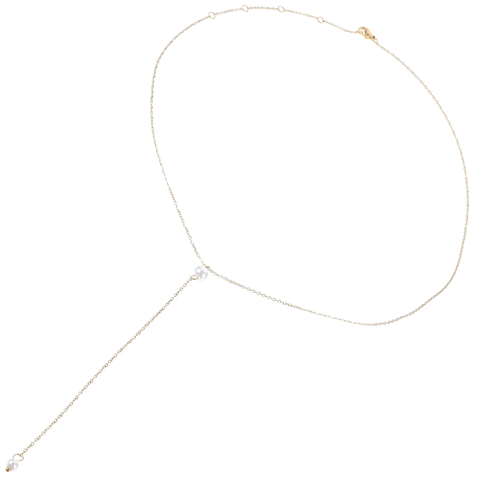 

Necklace Decorative Neck Chain Pearl Stainless Steel Portable Women Hanging Ornament Girl Pear Pendant Clavicle