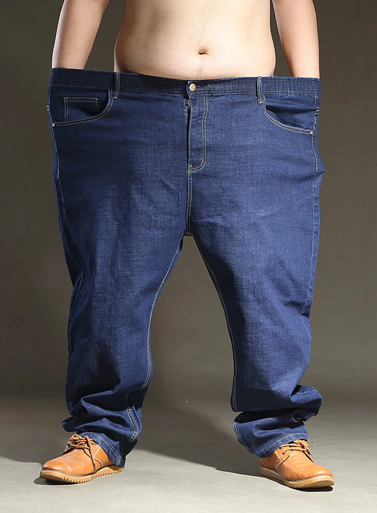 Мужские джинсы больших размеров 200 кг Большой размер 14XL 11XL 12XL 15XL осенние и зимние
