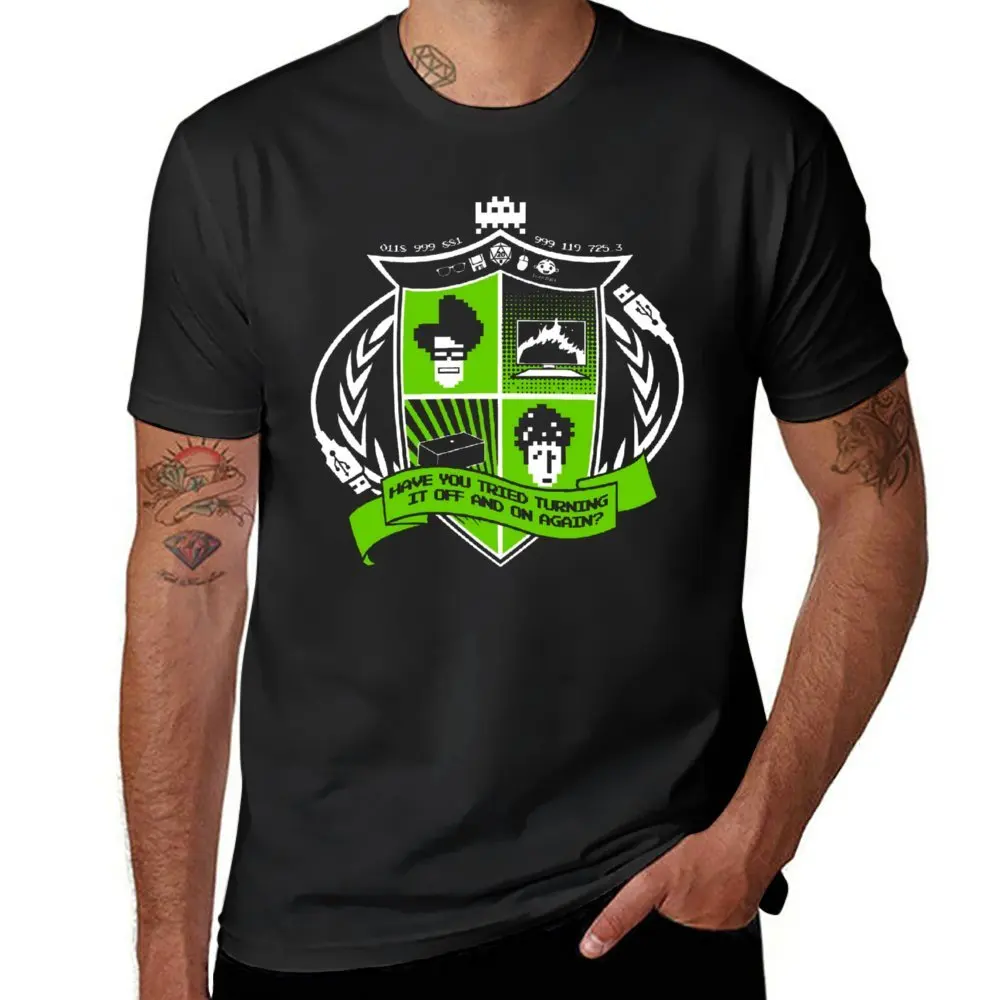 The IT толпа Crest Essential for Top Tee Милая футболка свежее движение юмор соревнование по