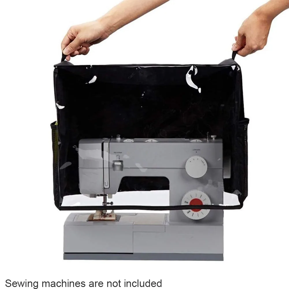 

Portable Solid With 2 Lateral Pockets Universal Anti Dust Quilted Reusable PVC Protective Home Accessories Sewing Machine Cover