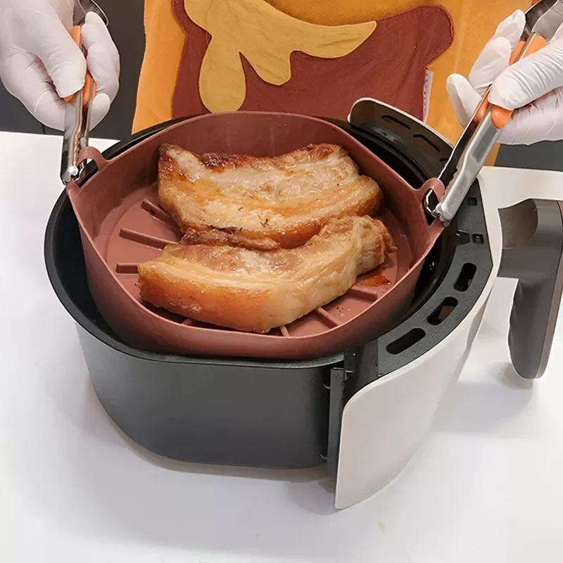 

Силиконовые вкладыши для фритюрницы, многоразовый силиконовый антипригарный коврик для фритюрницы, легко чистить противень для выпечки, ж...