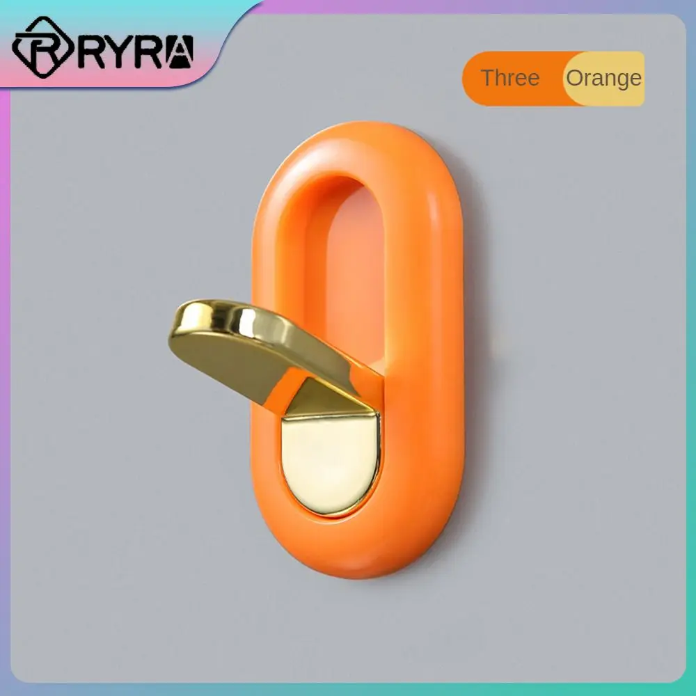 

Light Luxury Punch-free Hook Wall Hanging Storage Hanger Folding Wall Hook Bathroom Storage Accessories Multi-function 3pcs