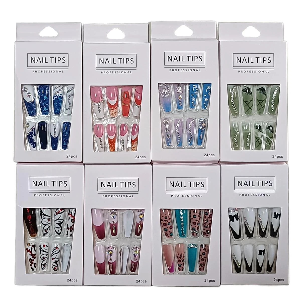 

Набор накладных ногтей с клеем, 24 шт.