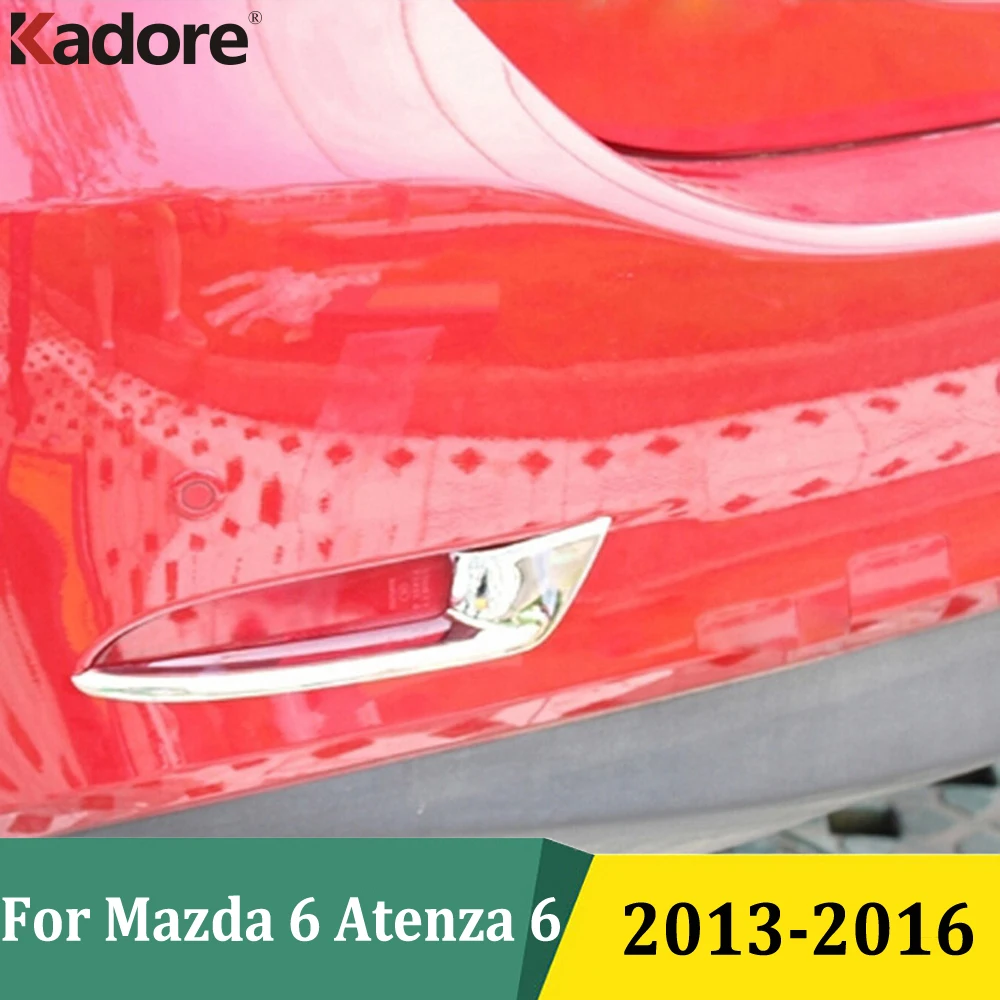

Для Mazda 6 Atenza 6 2013 2014 2015 2016 ABS хромированная крышка заднего противотуманного фонаря, накладка, абажур, капот, аксессуары для стайлинга автомобилей