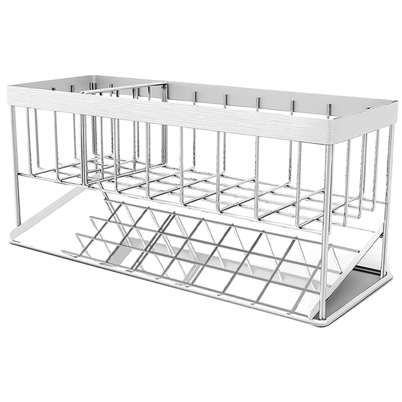 

Горячая Распродажа, держатель для губок на кухню Caddy с регулируемой панелью, Настольный органайзер для кухни и ванной