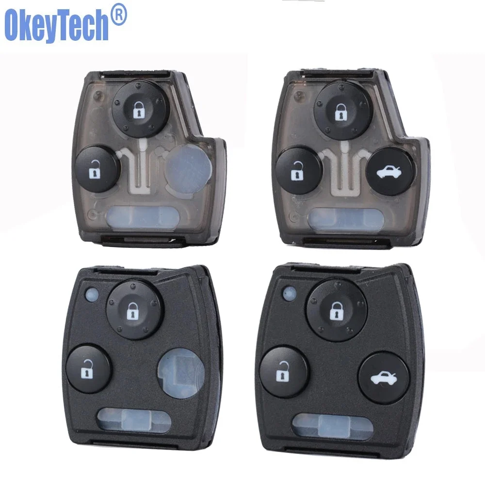 

OkeyTech для Honda Accord Civic 2008 CRV Pilot Fit Jazz Odyssey Чехол для автомобильного ключа чехол для брелока Pad 2/3 аксессуары для кнопок