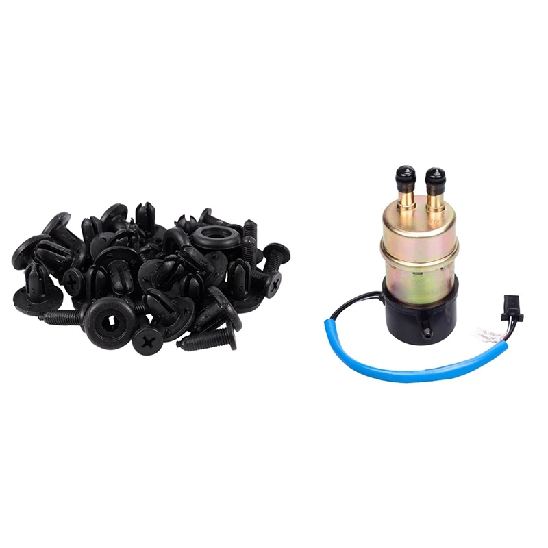 

20 Pcs Car Bumper Fender 7mm Hole Black Plastic Rivets Fasteners with Fuel Pump for Honda Shadow