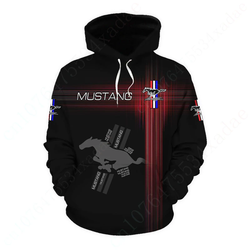 

Mustang Unisex Clothing Harajuku Hoodies For Men Women Casual Zip Hoodies Anime 3D Printing Sweatshirt Essentials Pullover