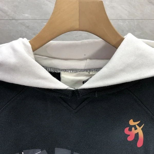 24ss Винтаж Хип-Хоп Street Cleanfit RRR123 Толстовки Сращивание Контрастная Толстовка с