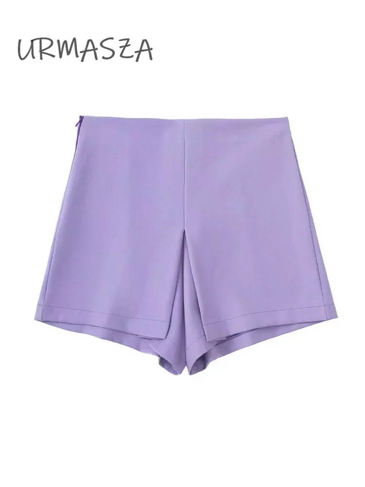 

Женская плиссированная юбка-шорты, винтажная юбка-шорты с боковой молнией, лето 2022