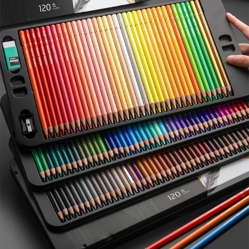 

Colors Set Supplies For School Colored Nyoni Pencil Color Sketching Artist 24/36/48/72/120 Oily Watercolor Pencils Art Drawing