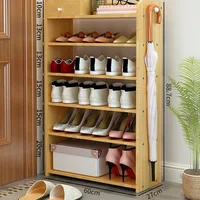 Multi-layer Shoe Rack Solid Wood Shoes Organizer Large Capacity Shoe Rack For Hallway Stable Load-bearing Storage Cabinets