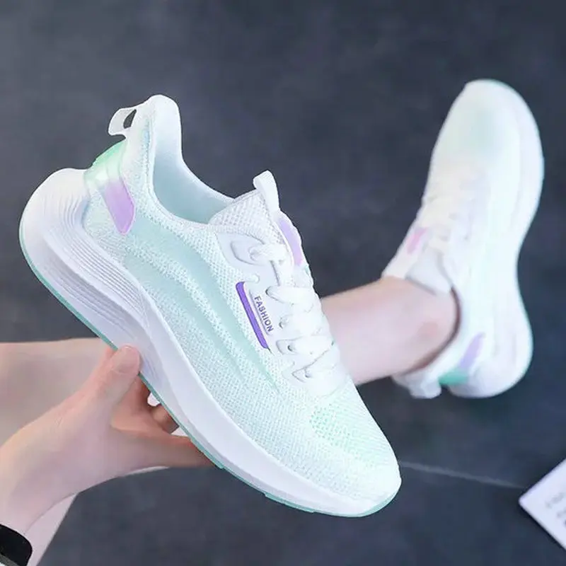 2023 New Women's Shoes Road Running Mesh Breathable Casual Sneakers Lace Up Comfort Sports Lightweight Workout Shoes Zapatillas