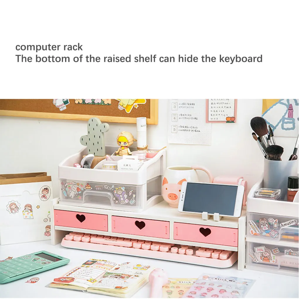 

Подставка для монитора ноутбука в стиле Ins, Настольный кронштейн для ноутбука, настольная подставка для хранения телефона, офисный держател...