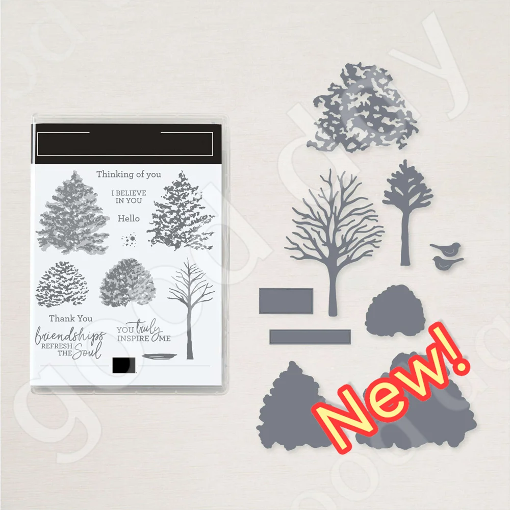 

Arrival Hot Sale Various Trees Clear Stamps or Metal Cutting Dies Sets for DIY Greeting card Craft Making Scrapbooking 2023 New