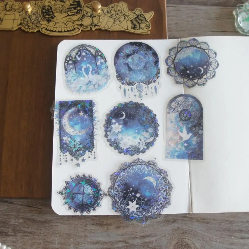 18 шт. лазерный ромбовидный узор кружево круглый кот лебедь конвалія дизайн ПВХ