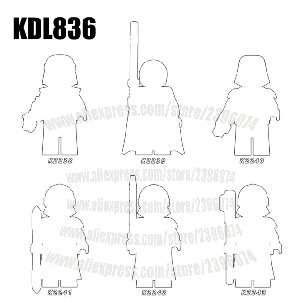 Фигурки из фильмов, строительные блоки KDL836 K2238 K2239 K2240 K2241 K2242 K2243, подарочные игрушки (art.: 3920cefac2945) - 3920cefac2945