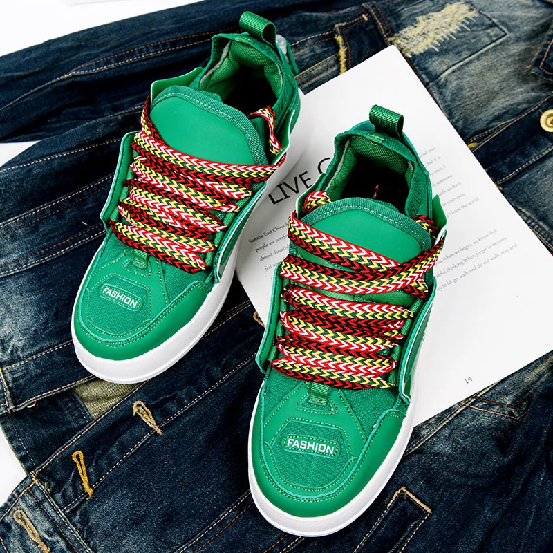 2022 New Platform Skateboard Shoes Men Superstar Skater Sneakers Streetwear Sports Shoes Men Design Hip hop Green Men's Sneakers