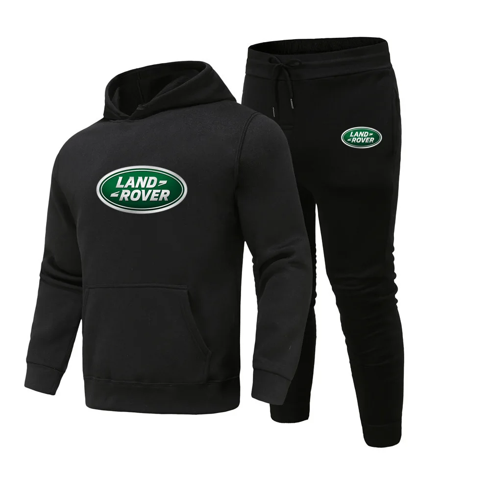 

Fashion Cotton Hoody Suit Mens Sweatshirts for Land Rover Logo Korean Harajuku Male School Sport Hoodies Long Pants Clothing Men