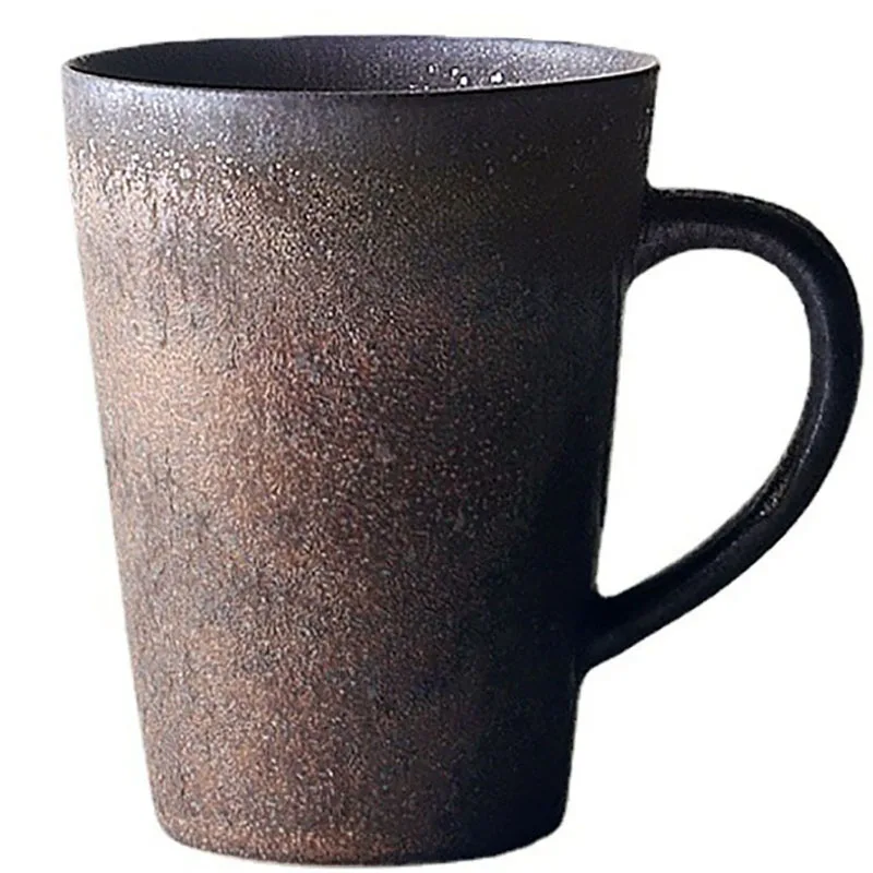 

Japanese Style Coffee Cup Ceramic with Handle Creative Water Cup Vintage Cups and Mugs Breakfast Cups Handmade Ceramic Tableware