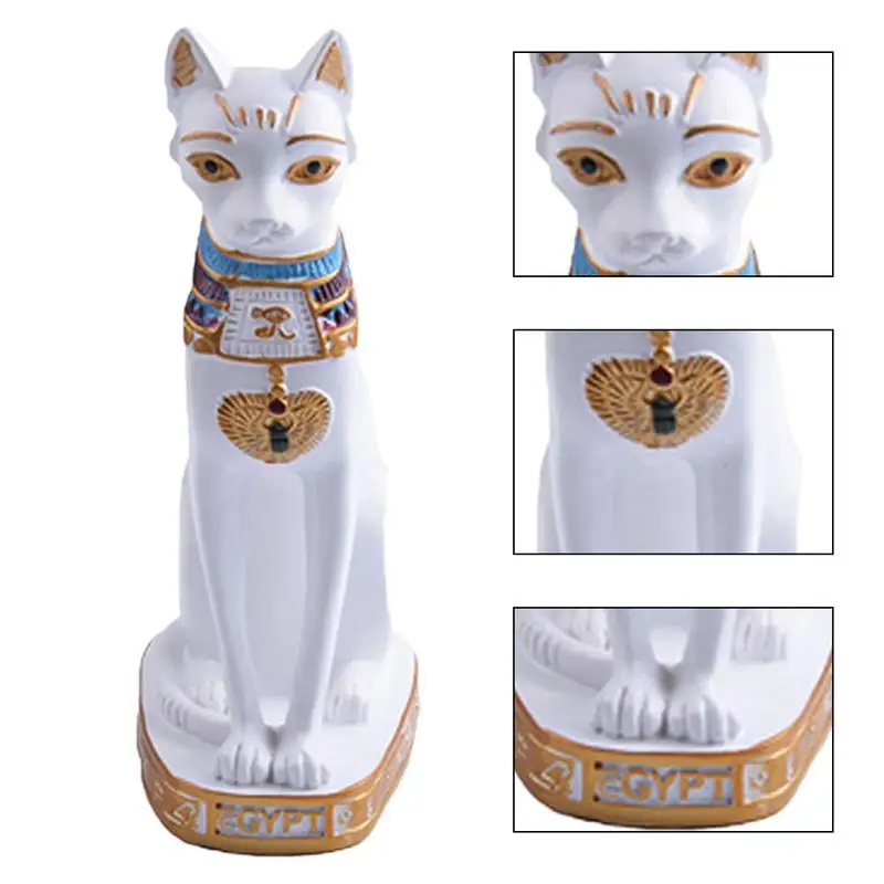 

Home Decoration Cat Ornament Egyptian Cat Figurine Statue Decoration Vintage Cat Goddess Bastet Statue For Table Ornaments Gift