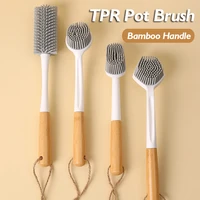 trp cleaning brush long handle dish milk bottle washing scrubber non stick pot pan bowl brush household kitchen cleaning tools
