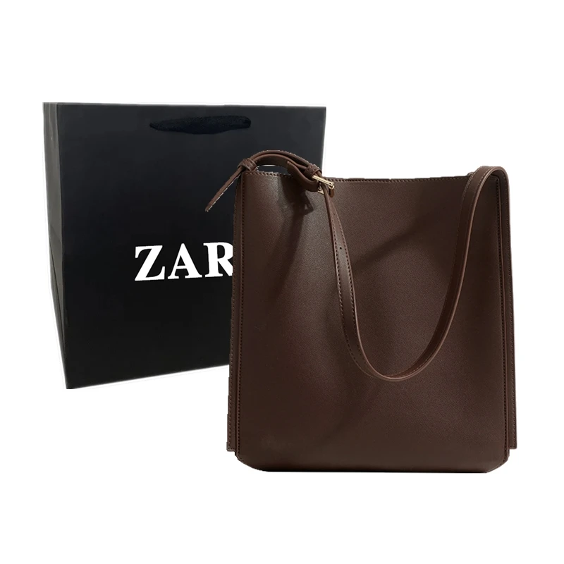 For Women High Quality Pu Leather Solid Color Leather Shoulder Bag Luxury Bag Handbag 2022 New Large Capacity Tote Bag